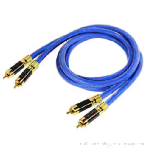 Audio Cable with 24K Gold-plated SCC Pin and OEM Orders Welcomed